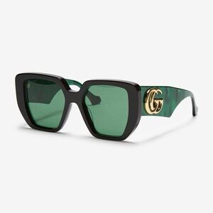 Authentic Gucci Black and Green Sunglasses